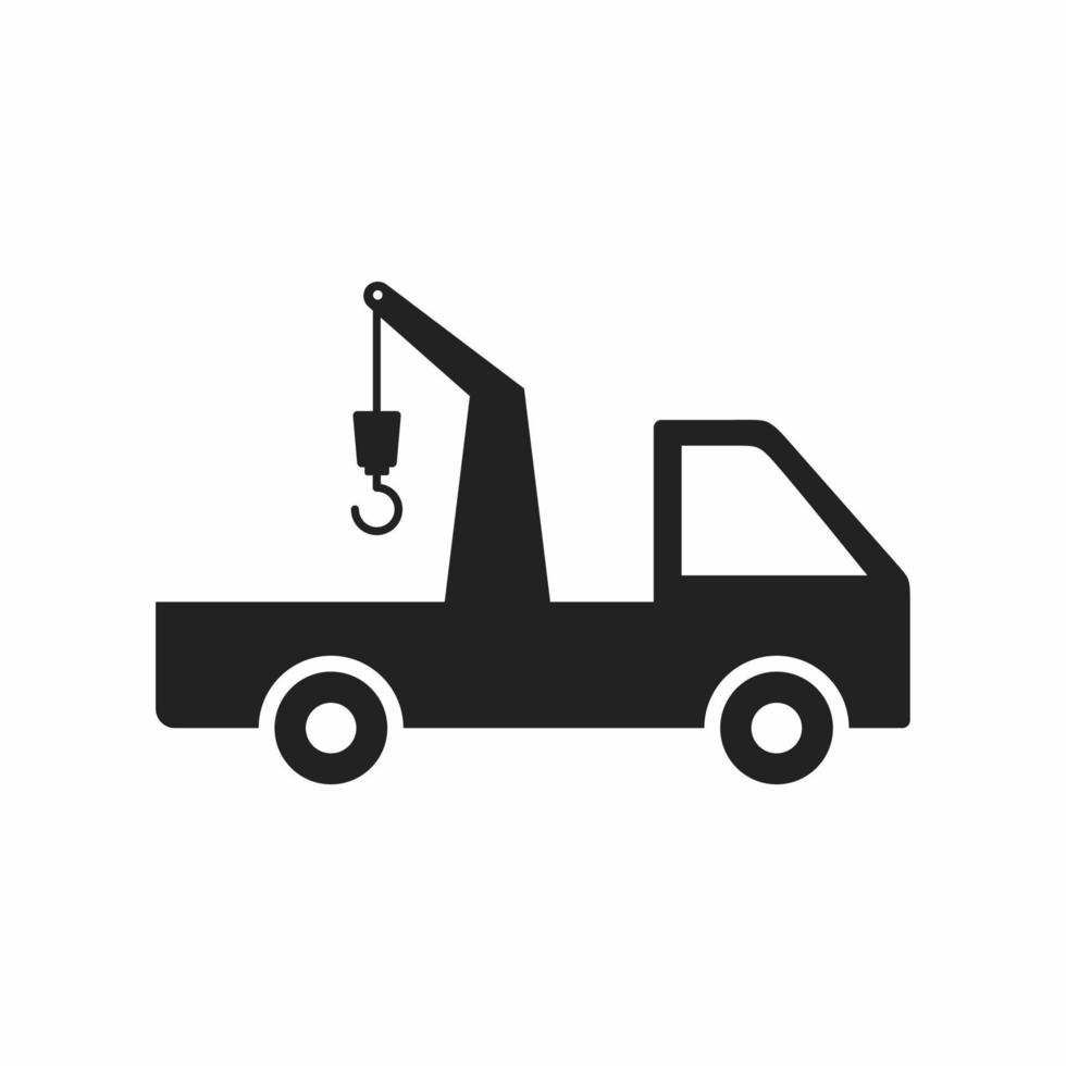 Tow truck flat style icon vector