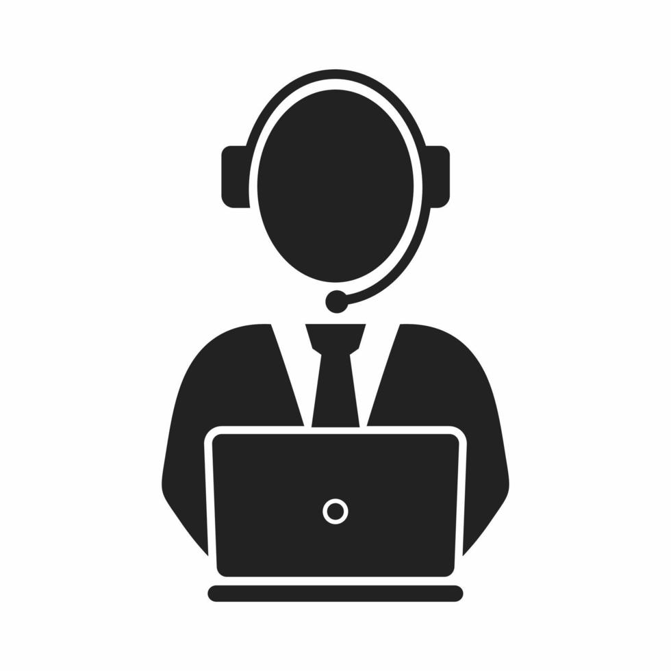 operator flat style icon vector