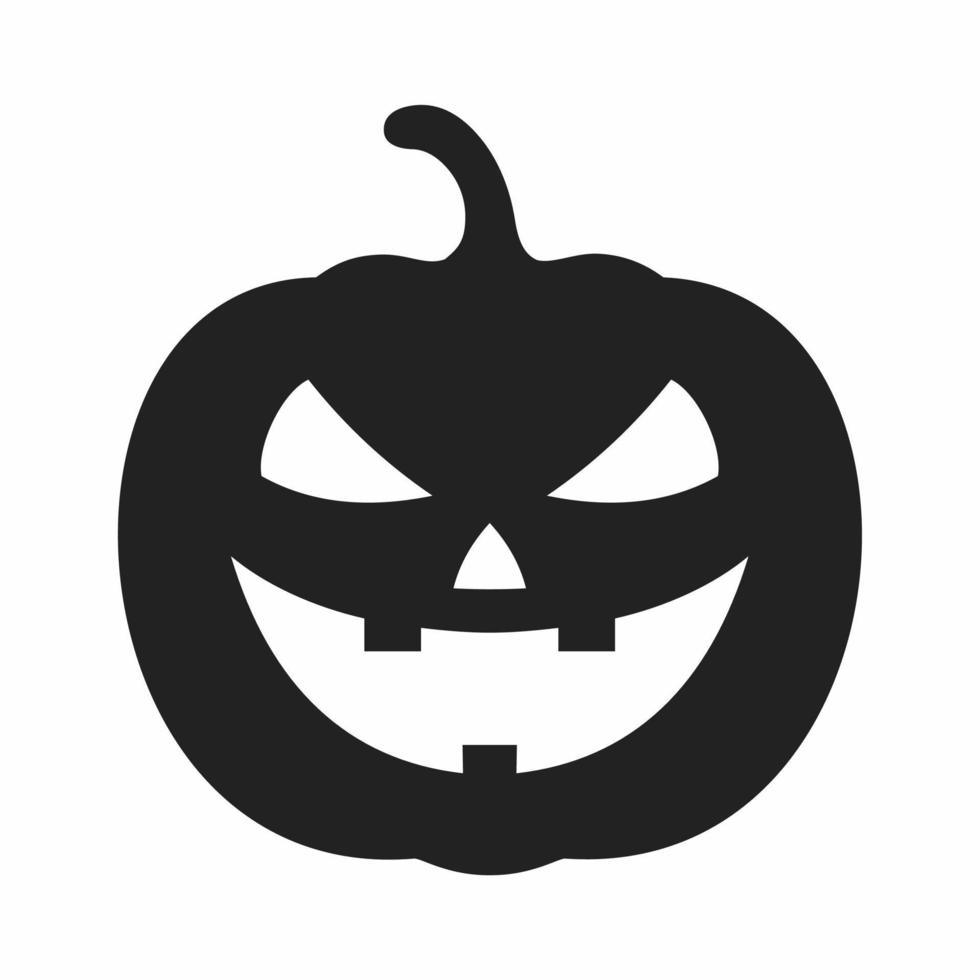 icono de estilo plano de calabaza vector