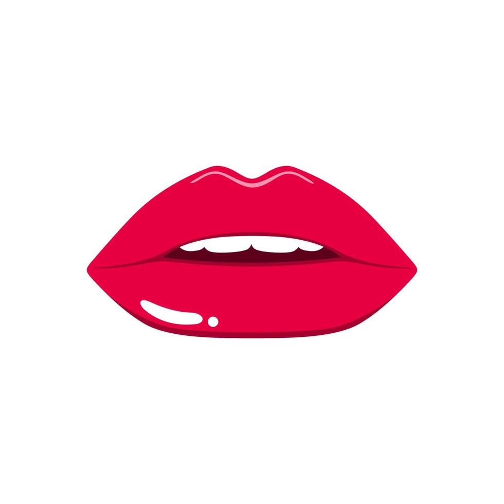 red lips logo vector