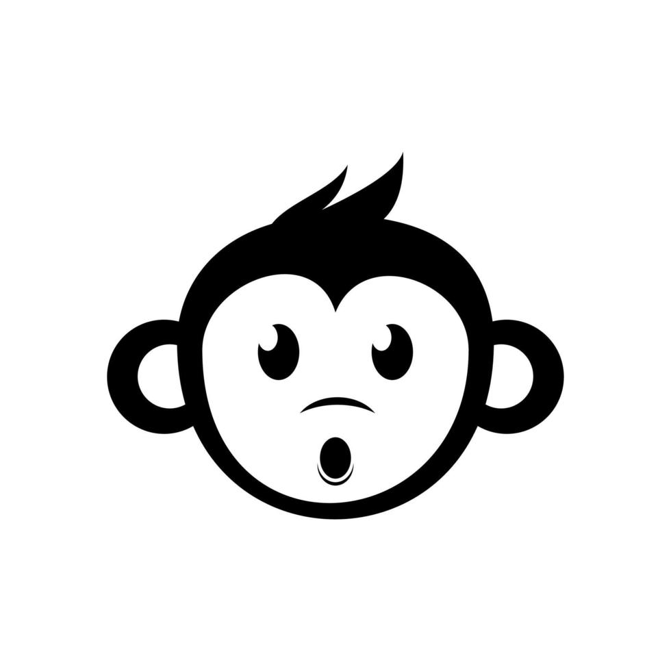 cute monkey logo vector