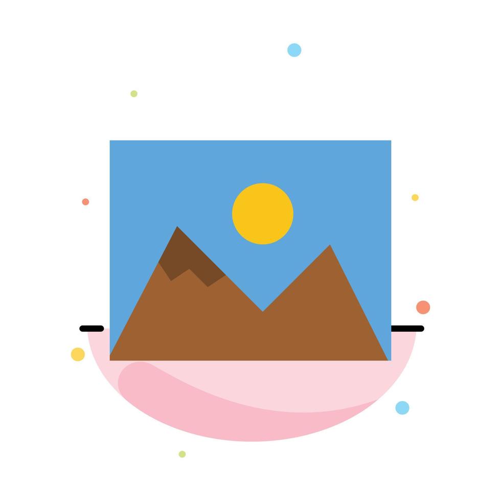 Landscape Photo Photographer Photography Abstract Flat Color Icon Template vector