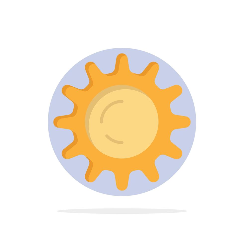 Sun Day Light Abstract Circle Background Flat color Icon vector