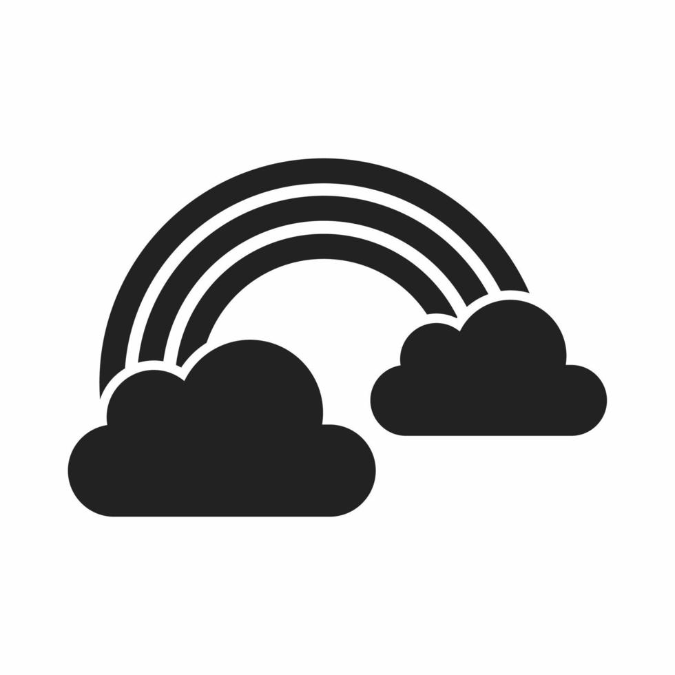 rainbow flat style icon vector