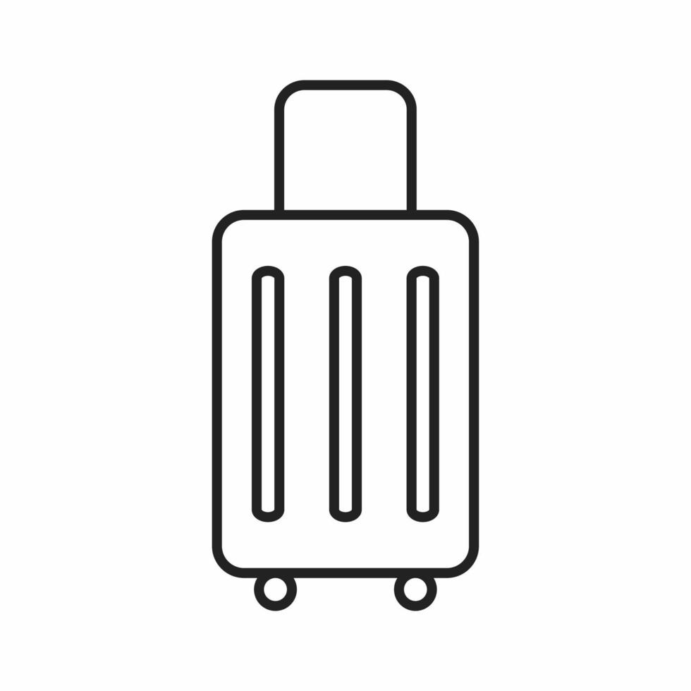 travel bag outline style icon vector