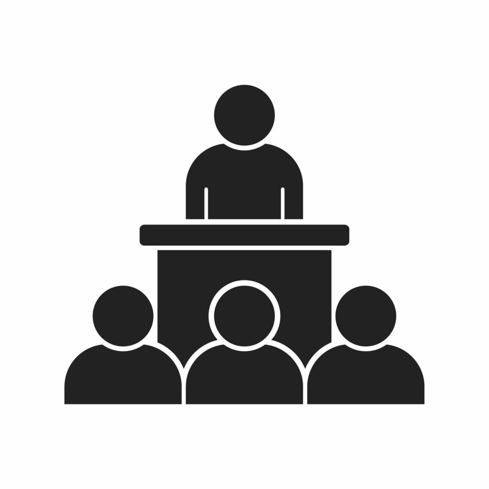 Speaker and audience vector icon