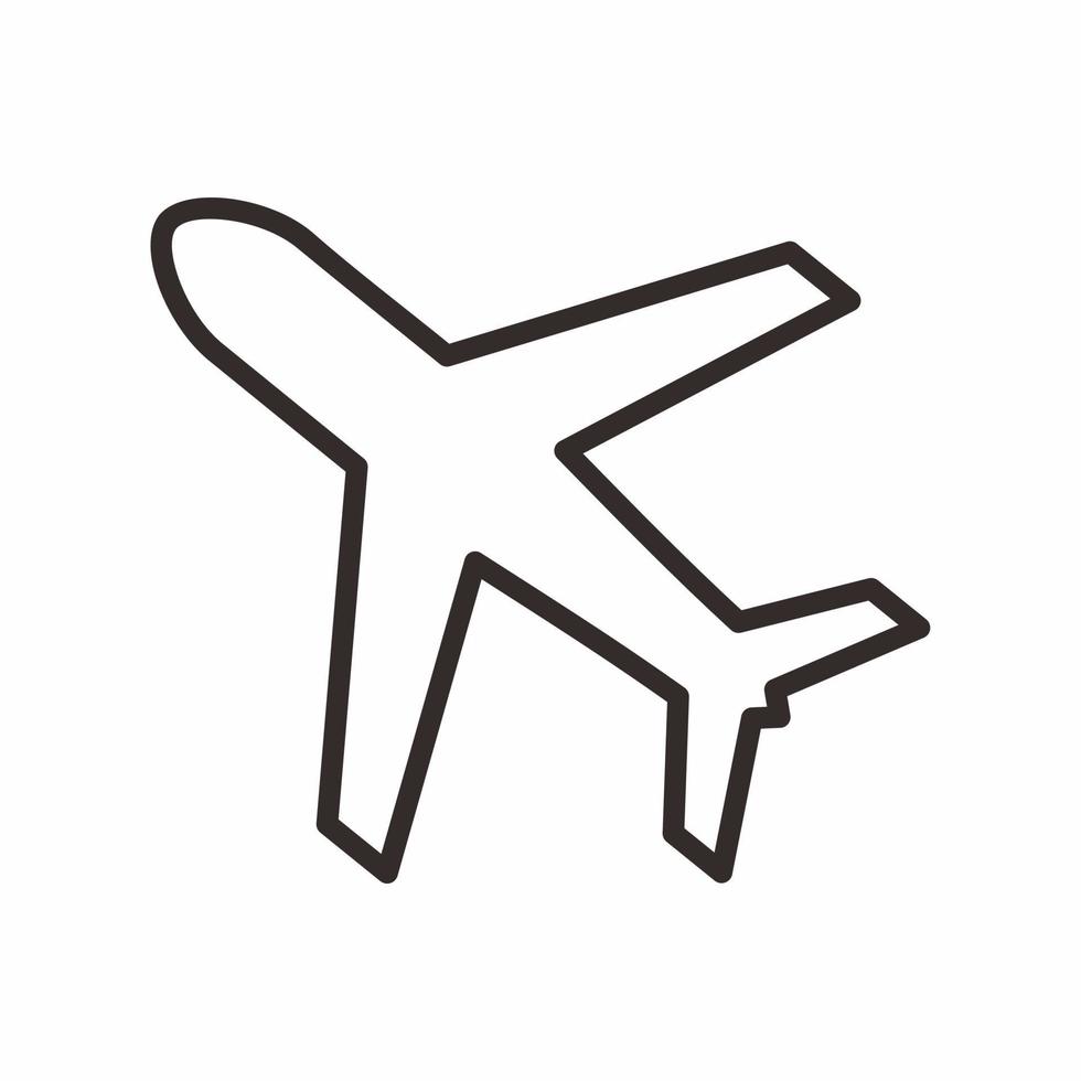 icono de estilo de línea de avión vector