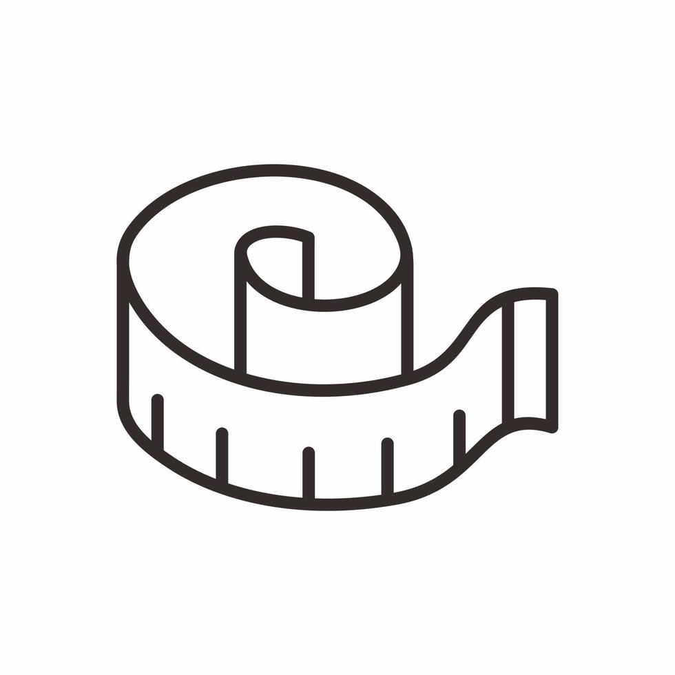 Measuring tape icon simple vector. Clothes meter 34121179 Vector Art at  Vecteezy
