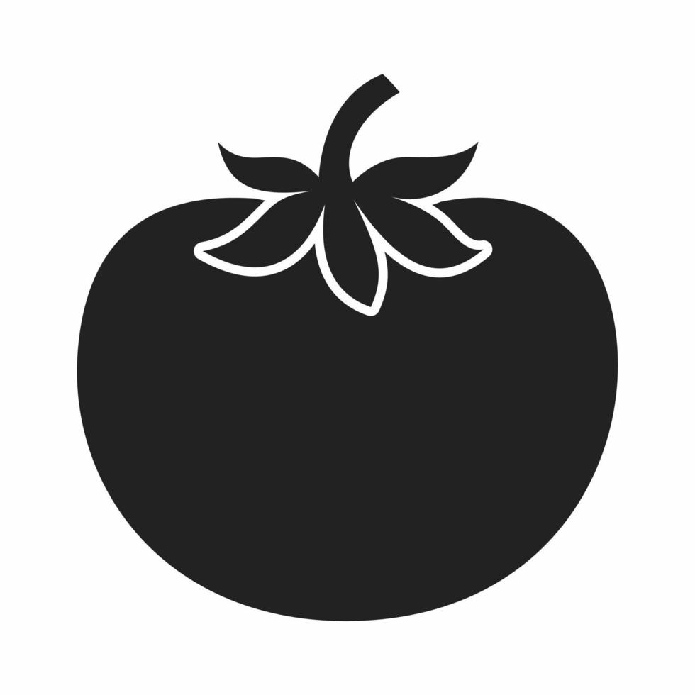 icono de estilo plano de tomate vector