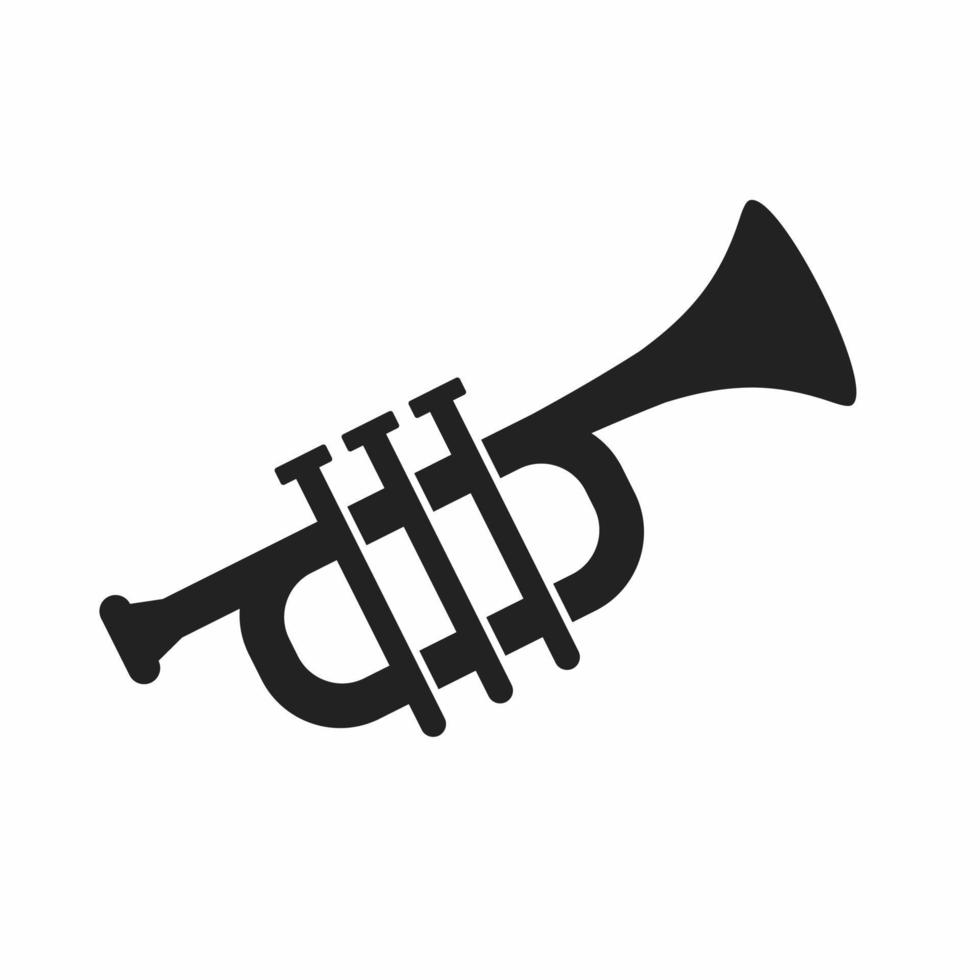 Trumpet flat icon vector