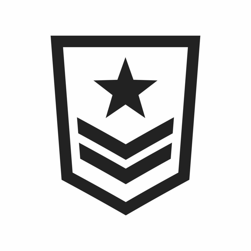 military rank bagde icon vector