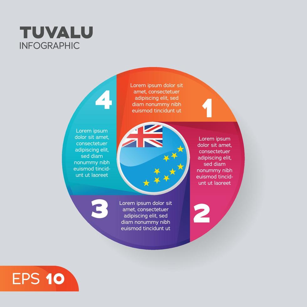 Tuvalu Infographic Element vector