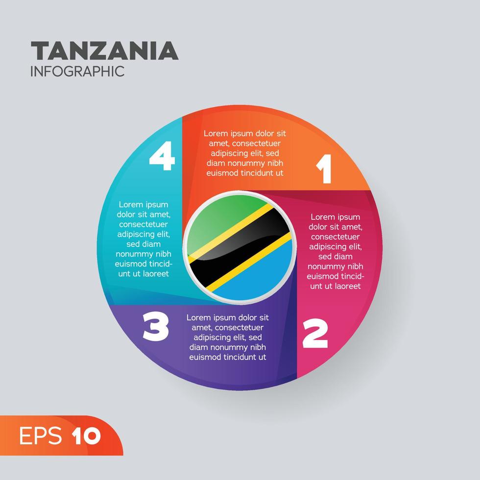 Tanzania Infographic Element vector