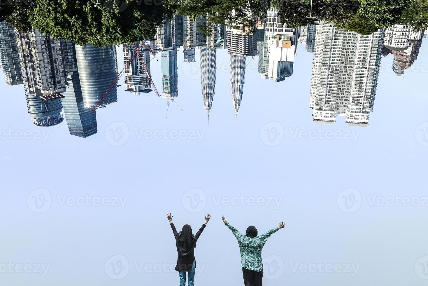 A conceptual image of people loving the city of Kuala Lumpur, Malaysia photo