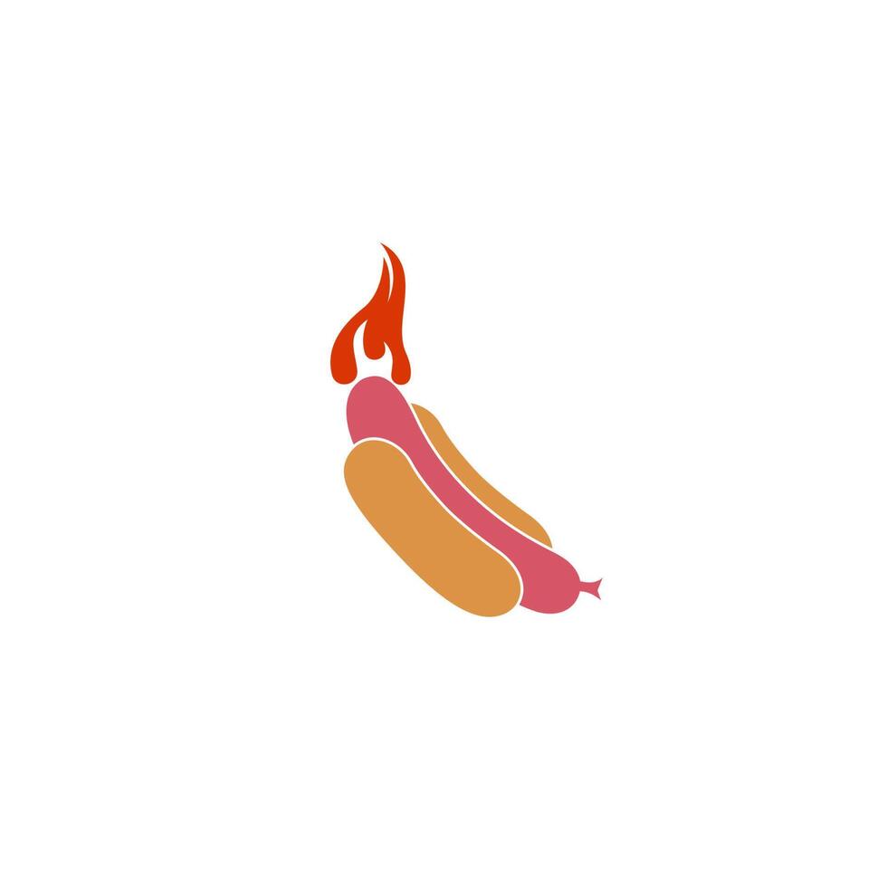 Hot dog icon logo design illustration vector