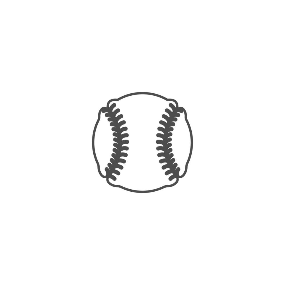 Ilustración de diseño de logotipo de icono de béisbol vector