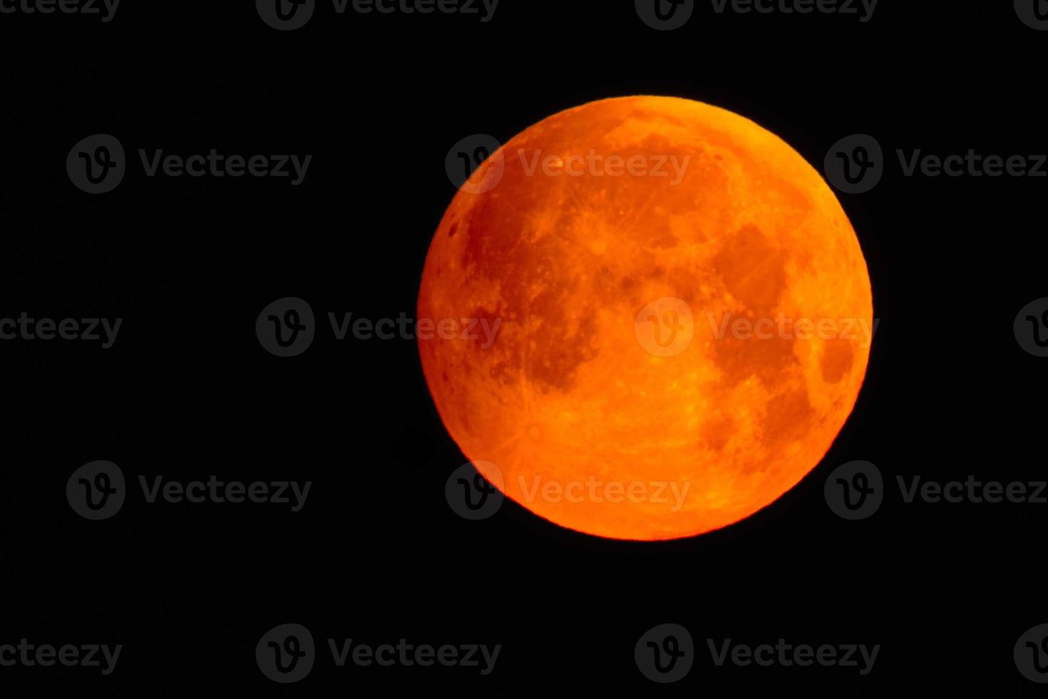 Flower blood full moon in May shortly before the lunar eclipse with red color photo
