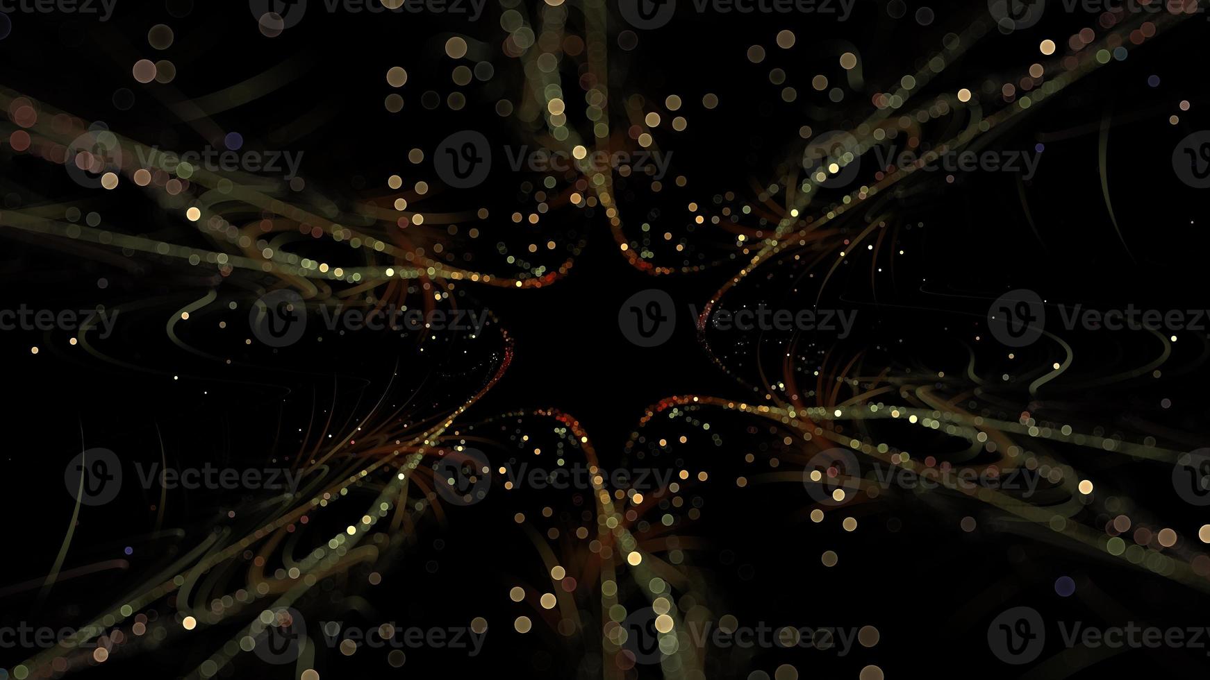 Digital abstract background. Cloud technologies, big data computing, glowing elements. 3d illustration photo