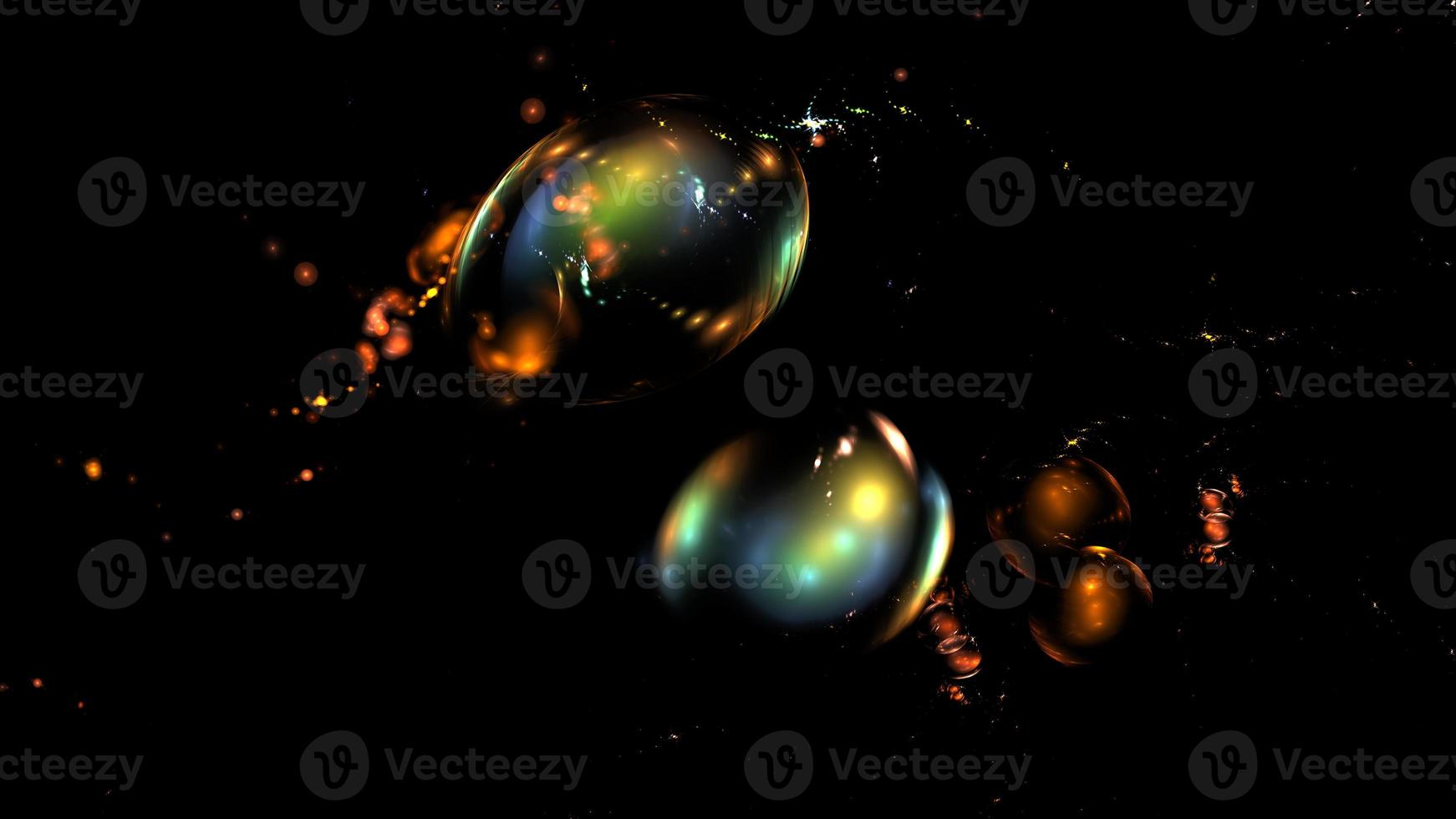 Digital abstract background. Cloud technologies, big data computing, glowing elements. 3d illustration photo