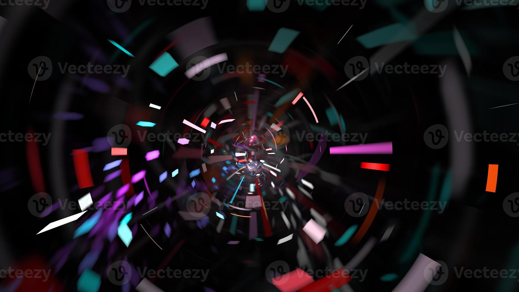 Abstract futuristic background bright neon color. Glowing elements of the building and background, digital future, fantasy. Digital technologies in design. 3d render photo