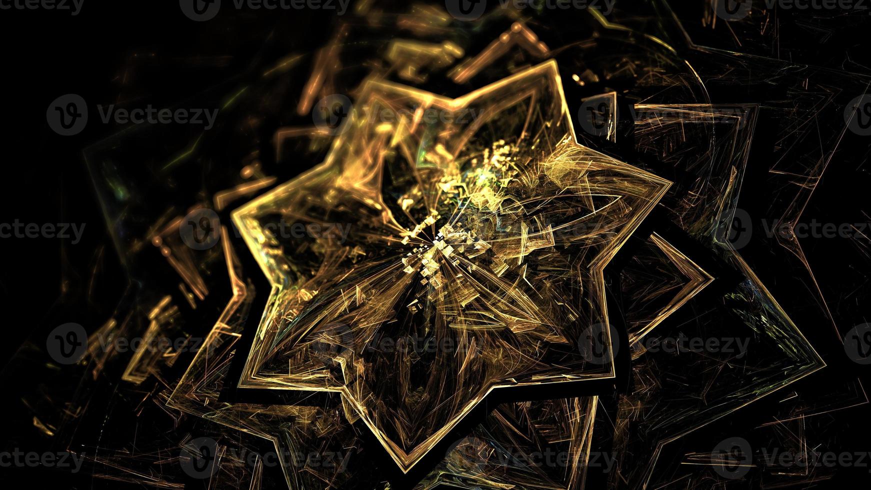 Digital abstract background. Cloud technologies, big data computing, glowing elements. 3d illustration photo