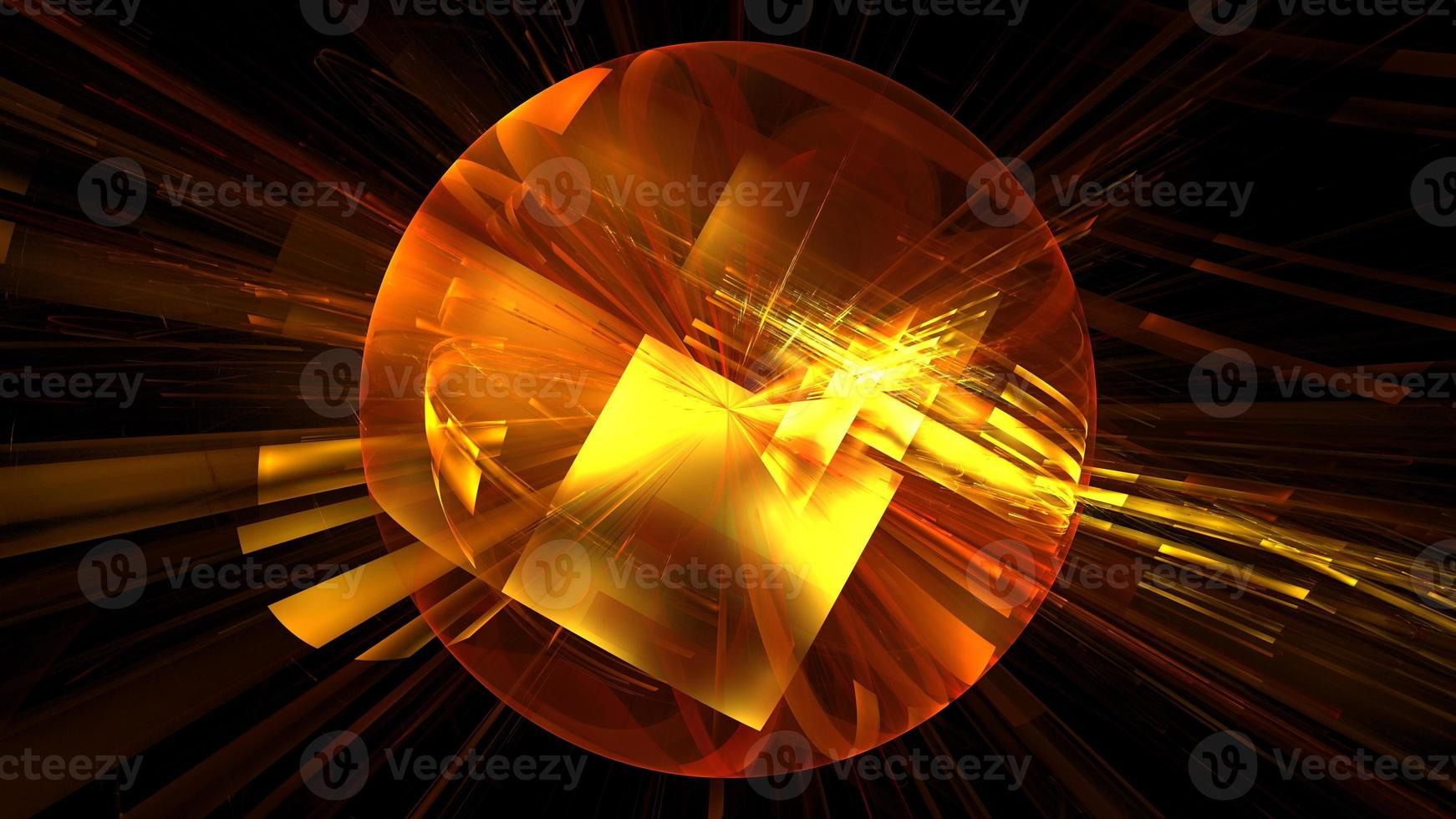 Digital abstract background. Cloud technologies, big data computing, glowing elements. 3d illustration photo