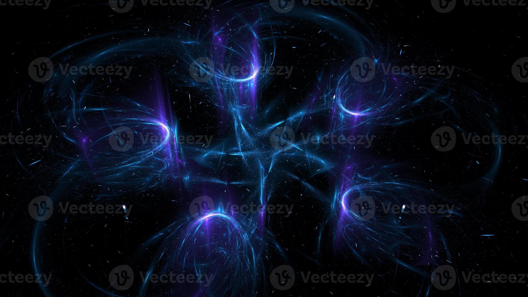 Digital abstract background. Cloud technologies, big data computing, glowing elements. 3d illustration photo