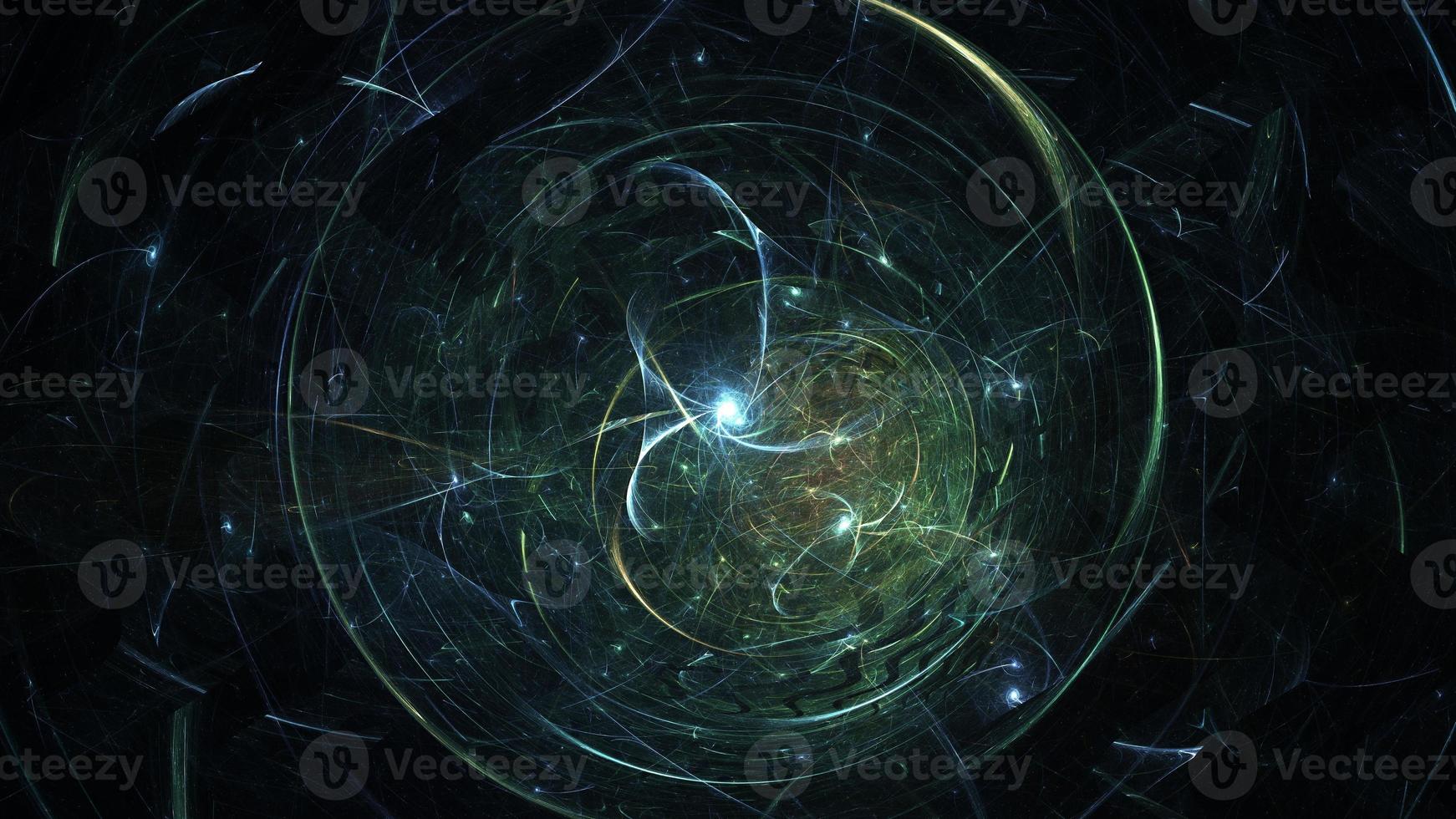 Digital abstract background. Cloud technologies, big data computing, glowing elements. 3d illustration photo