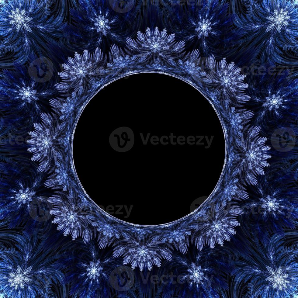 Ball garland Christmas winter on a black background. Ice ball in frost covered with a frosty pattern. 3d illustration photo