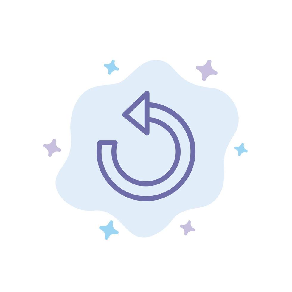 Refresh Reload Rotate Repeat Blue Icon on Abstract Cloud Background vector