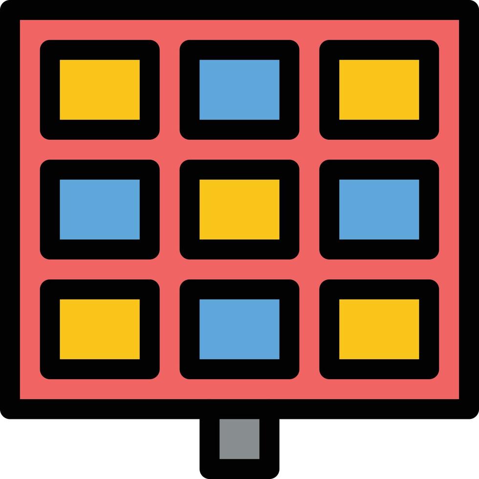 Panel Solar Construction  Flat Color Icon Vector icon banner Template