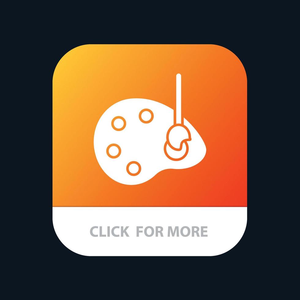 Art Draw Drawing Edit Mobile App Button Android and IOS Glyph Version vector