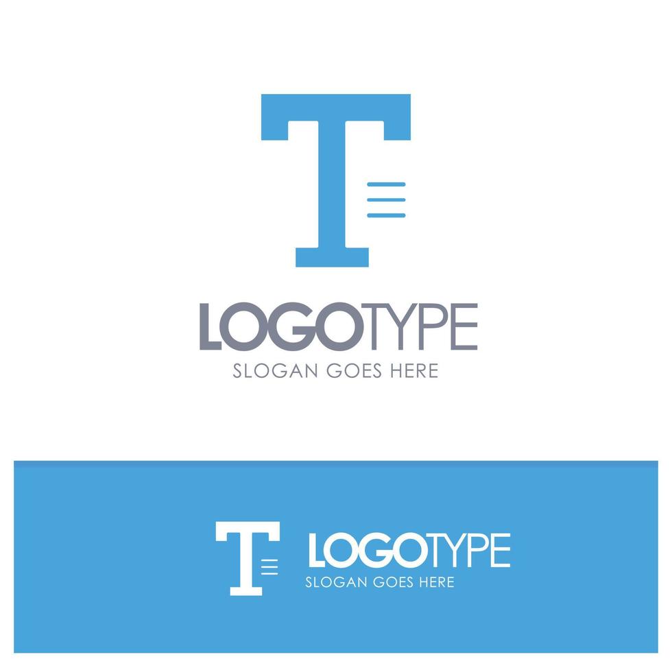 Type Text Write Word Blue Solid Logo with place for tagline 13297454