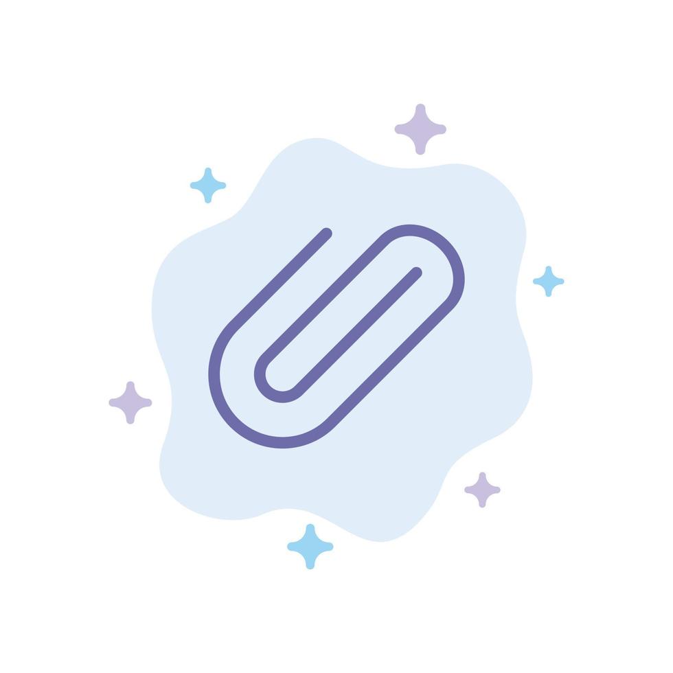 Attachment Attach Clip Add Blue Icon on Abstract Cloud Background vector