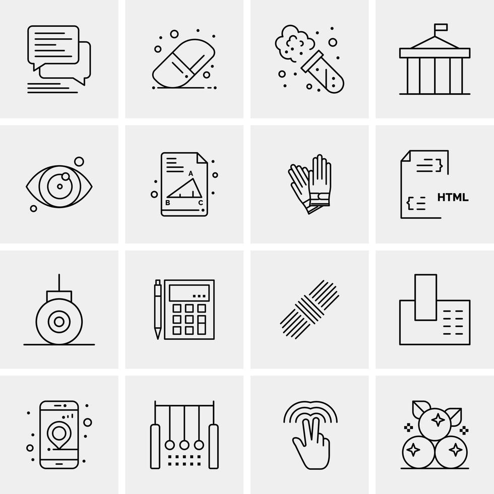 16 Universal Business Icons Vector Creative Icon Illustration to use in web and Mobile Related proje