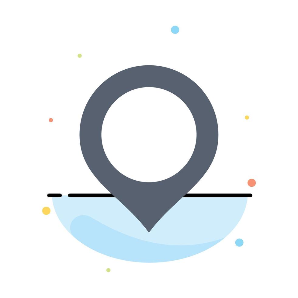 Location Map Marker Mark Abstract Flat Color Icon Template vector