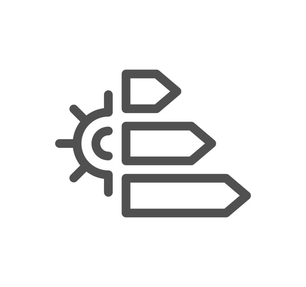 Energy saving icon outline and linear vector. vector