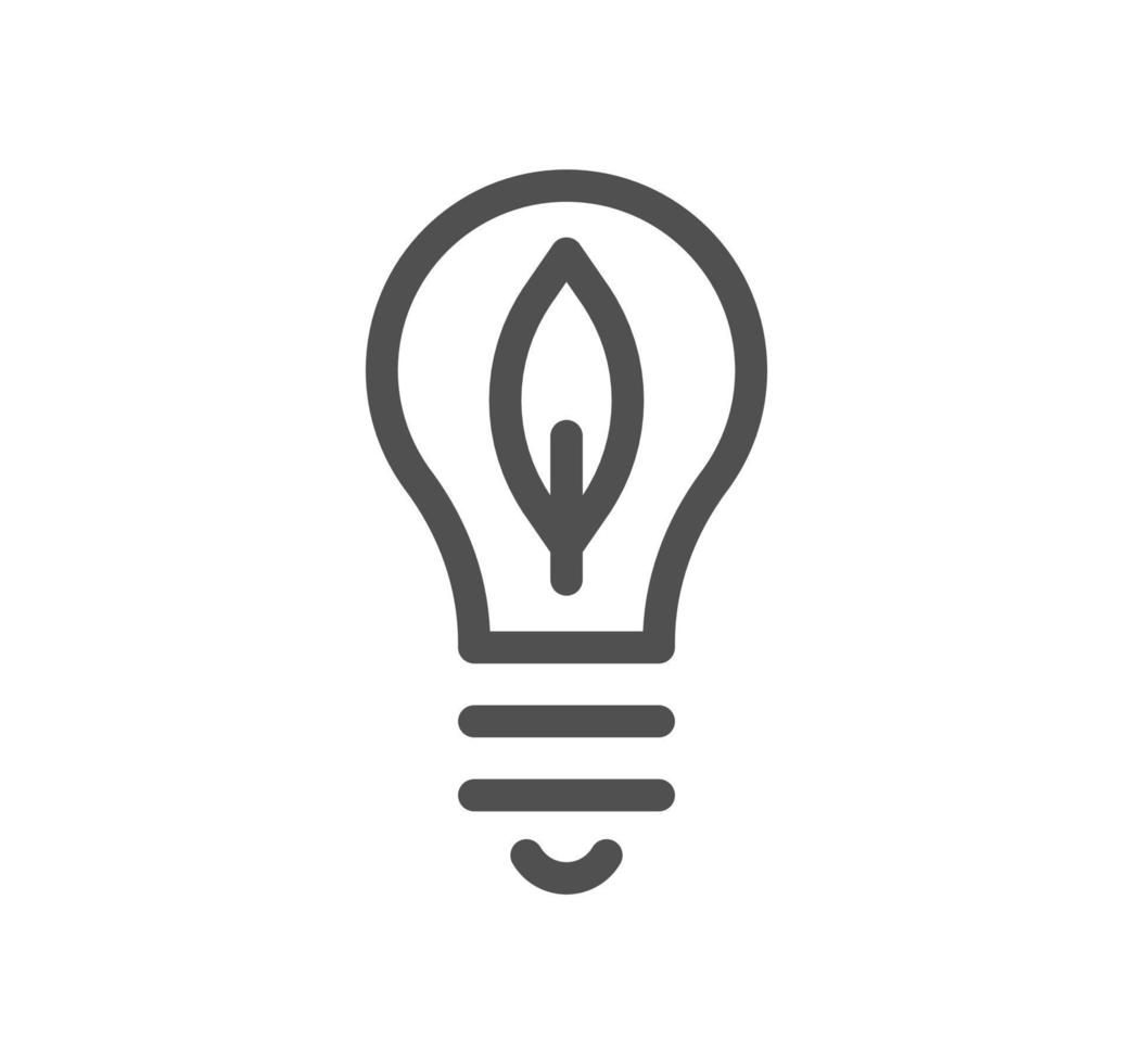 Energy saving icon outline and linear vector. vector