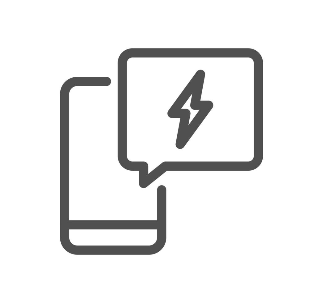 Energy saving icon outline and linear vector. vector