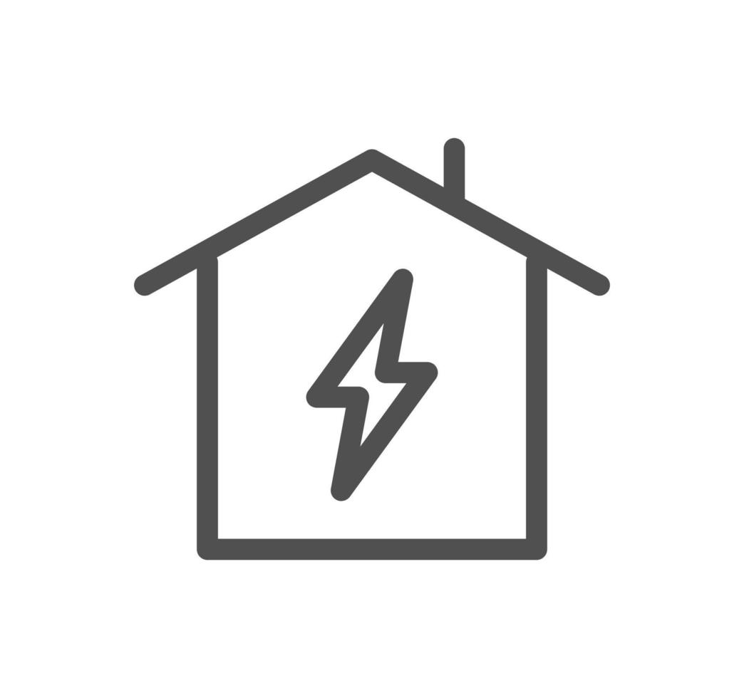 Energy saving icon outline and linear vector. vector