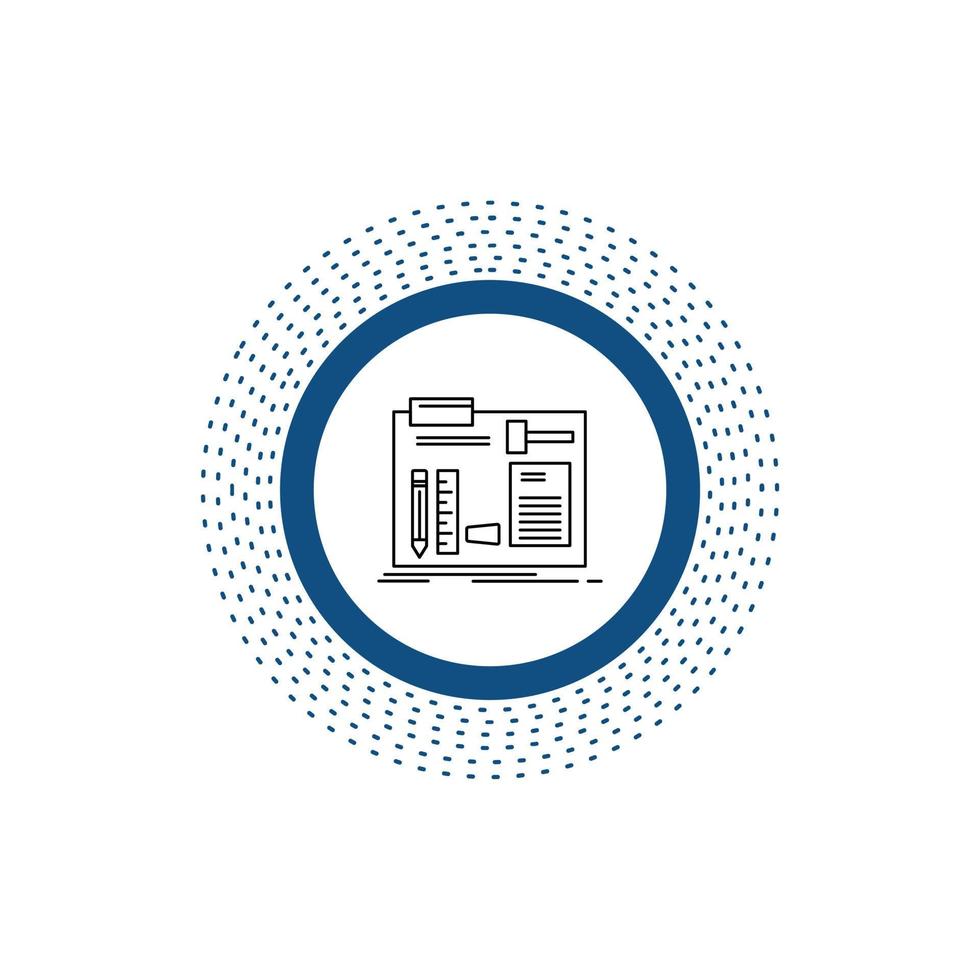 Build. construct. diy. engineer. workshop Line Icon. Vector isolated illustration