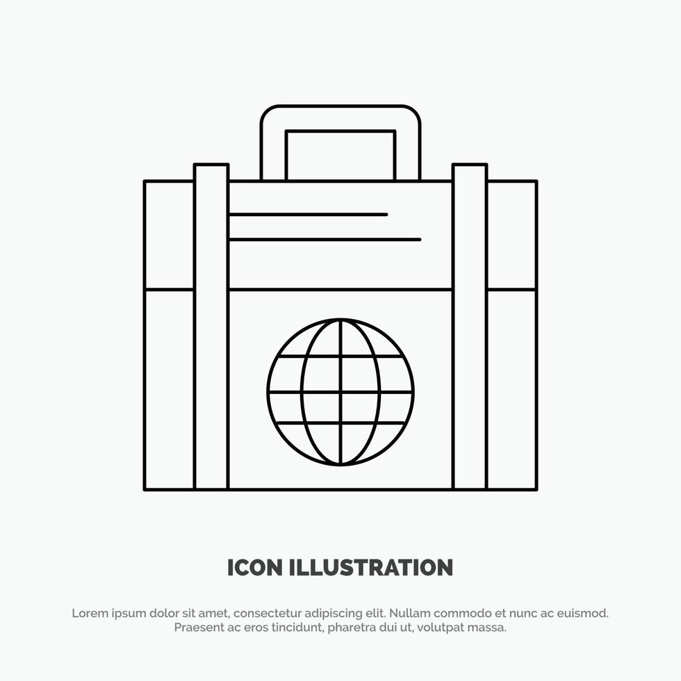 Business Investment Modern Globe Line Icon Vector