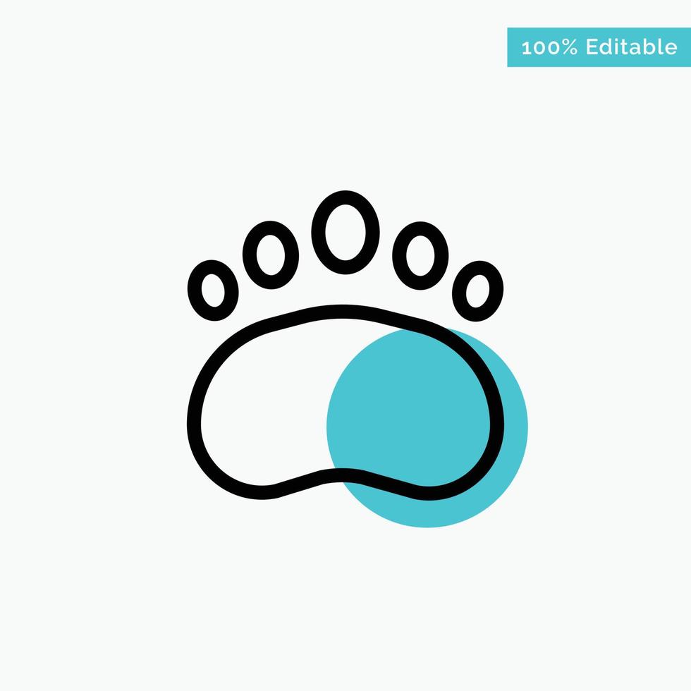 Badge Education Logo Science Zoology turquoise highlight circle point Vector icon