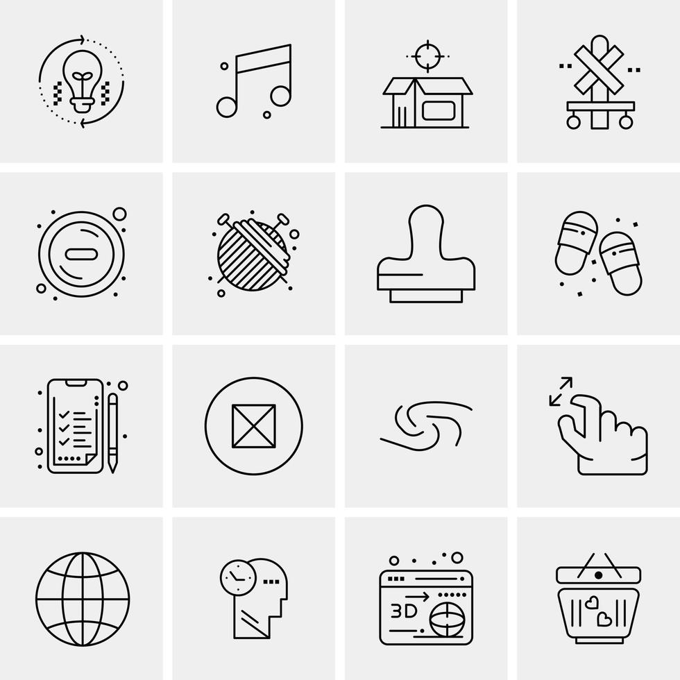 16 Universal Business Icons Vector Creative Icon Illustration to use in web and Mobile Related proje