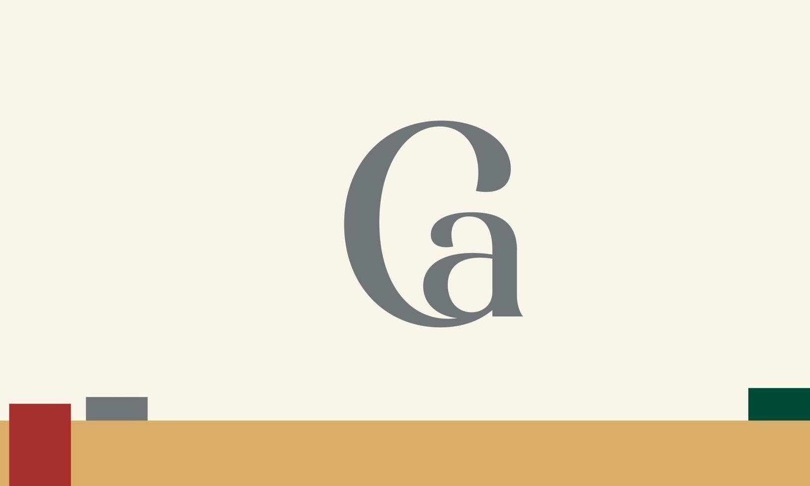 Alphabet letters Initials Monogram logo CA, AC, C and A vector