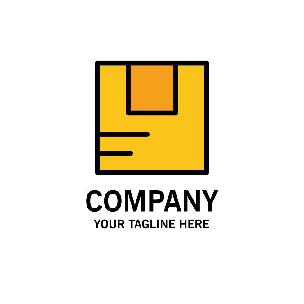 Box Good Logistic Transportation Business Logo Template Flat Color vector