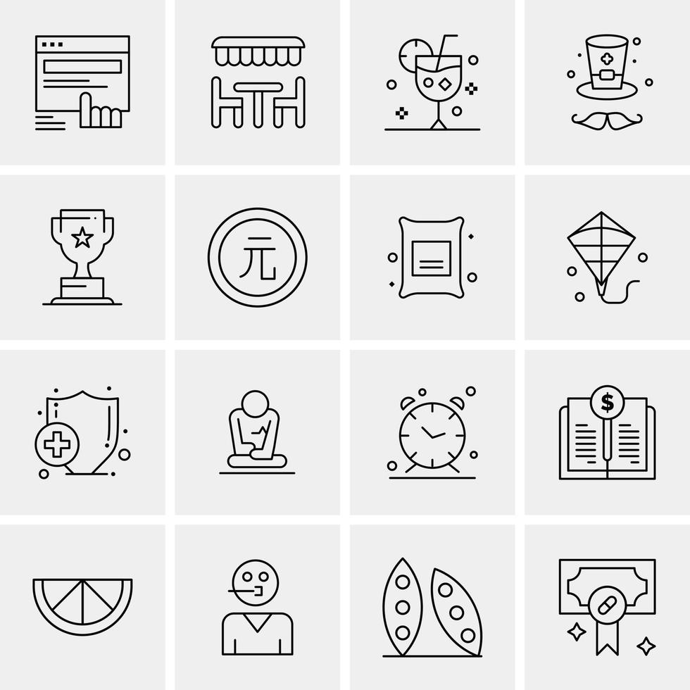 16 Universal Business Icons Vector Creative Icon Illustration to use in web and Mobile Related proje