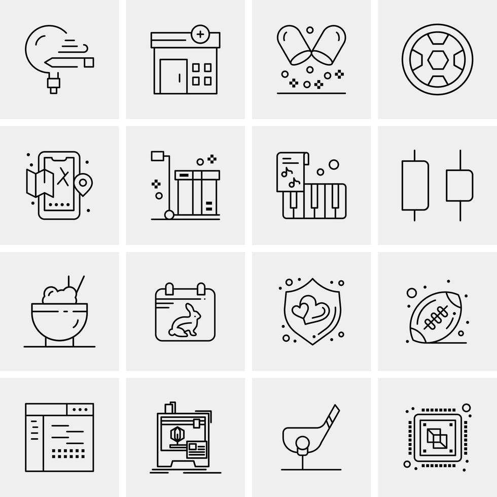 16 Universal Business Icons Vector Creative Icon Illustration to use in web and Mobile Related proje