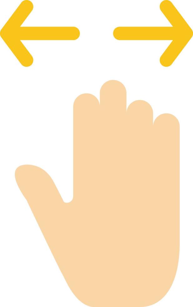 Hand Gesture Left Right zoom out  Flat Color Icon Vector icon banner Template