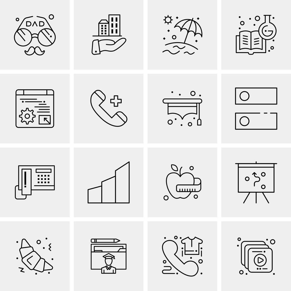 16 Universal Business Icons Vector Creative Icon Illustration to use in web and Mobile Related proje